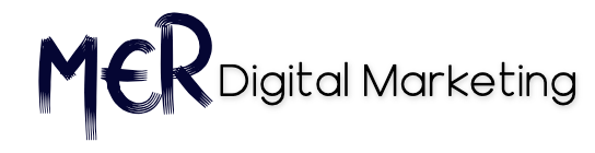 large letter M E R and text digital marketing